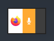 floating small firefox mic indicator