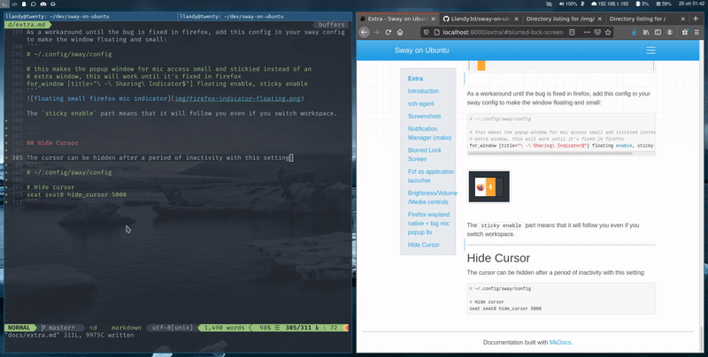 hide cursor demonstration